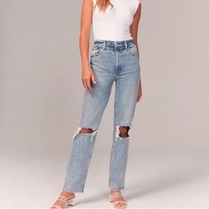 Abercrombie & Fitch The Ankle Straight Ultra High Rise Jeans